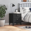 Stella Homewares Bedside Cabinet VIKEN Black Engineered Wood
