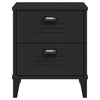 Stella Homewares Bedside Cabinet VIKEN Black Engineered Wood