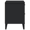 Stella Homewares Bedside Cabinet VIKEN Black Engineered Wood