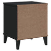 Stella Homewares Bedside Cabinet VIKEN Black Engineered Wood