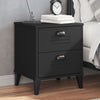 Stella Homewares Bedside Cabinet VIKEN Black Engineered Wood