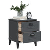 Stella Homewares Bedside Cabinet VIKEN Anthracite Grey Engineered Wood