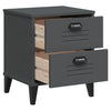 Stella Homewares Bedside Cabinet VIKEN Anthracite Grey Engineered Wood