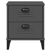 Stella Homewares Bedside Cabinet VIKEN Anthracite Grey Engineered Wood