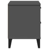 Stella Homewares Bedside Cabinet VIKEN Anthracite Grey Engineered Wood