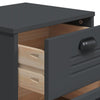 Stella Homewares Bedside Cabinet VIKEN Anthracite Grey Engineered Wood