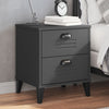 Stella Homewares Bedside Cabinet VIKEN Anthracite Grey Engineered Wood