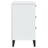 Stella Homewares Bedside Cabinet VIKEN White Engineered Wood