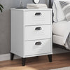 Stella Homewares Bedside Cabinet VIKEN White Engineered Wood