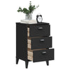 Stella Homewares Bedside Cabinet VIKEN Black Engineered Wood