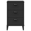 Stella Homewares Bedside Cabinet VIKEN Black Engineered Wood