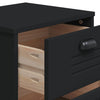 Stella Homewares Bedside Cabinet VIKEN Black Engineered Wood