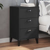 Stella Homewares Bedside Cabinet VIKEN Black Engineered Wood