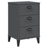 Stella Homewares Bedside Cabinet VIKEN Anthracite Grey Engineered Wood