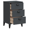 Stella Homewares Bedside Cabinet VIKEN Anthracite Grey Engineered Wood