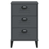 Stella Homewares Bedside Cabinet VIKEN Anthracite Grey Engineered Wood
