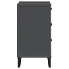 Stella Homewares Bedside Cabinet VIKEN Anthracite Grey Engineered Wood