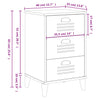 Stella Homewares Bedside Cabinet VIKEN Anthracite Grey Engineered Wood