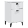 Stella Homewares Bedside Cabinet VIKEN White Engineered Wood