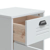 Stella Homewares Bedside Cabinet VIKEN White Engineered Wood