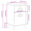 Stella Homewares Bedside Cabinet VIKEN White Engineered Wood