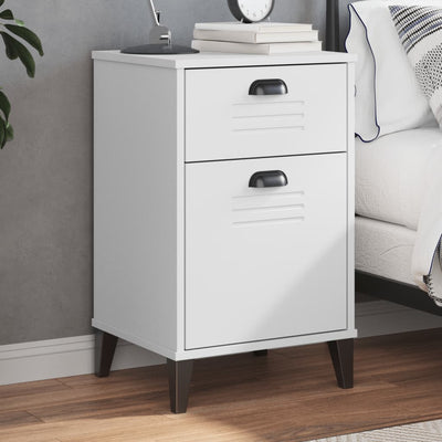 Stella Homewares Bedside Cabinet VIKEN White Engineered Wood