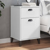 Stella Homewares Bedside Cabinet VIKEN White Engineered Wood