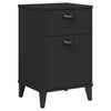 Stella Homewares Bedside Cabinet VIKEN Black Engineered Wood