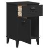 Stella Homewares Bedside Cabinet VIKEN Black Engineered Wood