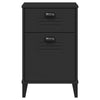 Stella Homewares Bedside Cabinet VIKEN Black Engineered Wood