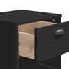 Stella Homewares Bedside Cabinet VIKEN Black Engineered Wood