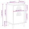 Stella Homewares Bedside Cabinet VIKEN Black Engineered Wood