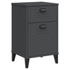 Stella Homewares Bedside Cabinet VIKEN Anthracite Grey Engineered Wood