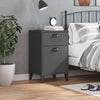 Stella Homewares Bedside Cabinet VIKEN Anthracite Grey Engineered Wood