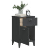 Stella Homewares Bedside Cabinet VIKEN Anthracite Grey Engineered Wood