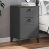 Stella Homewares Bedside Cabinet VIKEN Anthracite Grey Engineered Wood