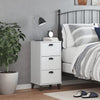 Stella Homewares Bedside Cabinet VIKEN White Engineered Wood