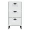 Stella Homewares Bedside Cabinet VIKEN White Engineered Wood