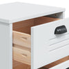 Stella Homewares Bedside Cabinet VIKEN White Engineered Wood
