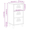 Stella Homewares Bedside Cabinet VIKEN White Engineered Wood