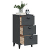 Stella Homewares Bedside Cabinet VIKEN Anthracite Grey Engineered Wood