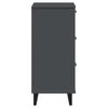Stella Homewares Bedside Cabinet VIKEN Anthracite Grey Engineered Wood