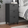 Stella Homewares Bedside Cabinet VIKEN Anthracite Grey Engineered Wood