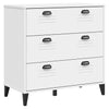 Stella Homewares Drawer Cabinet VIKEN White Engineered Wood