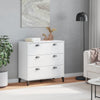 Stella Homewares Drawer Cabinet VIKEN White Engineered Wood
