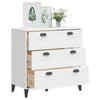 Stella Homewares Drawer Cabinet VIKEN White Engineered Wood