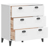 Stella Homewares Drawer Cabinet VIKEN White Engineered Wood