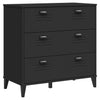Stella Homewares Drawer Cabinet VIKEN Black Engineered Wood