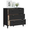 Stella Homewares Drawer Cabinet VIKEN Black Engineered Wood