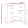 Stella Homewares Drawer Cabinet VIKEN Black Engineered Wood